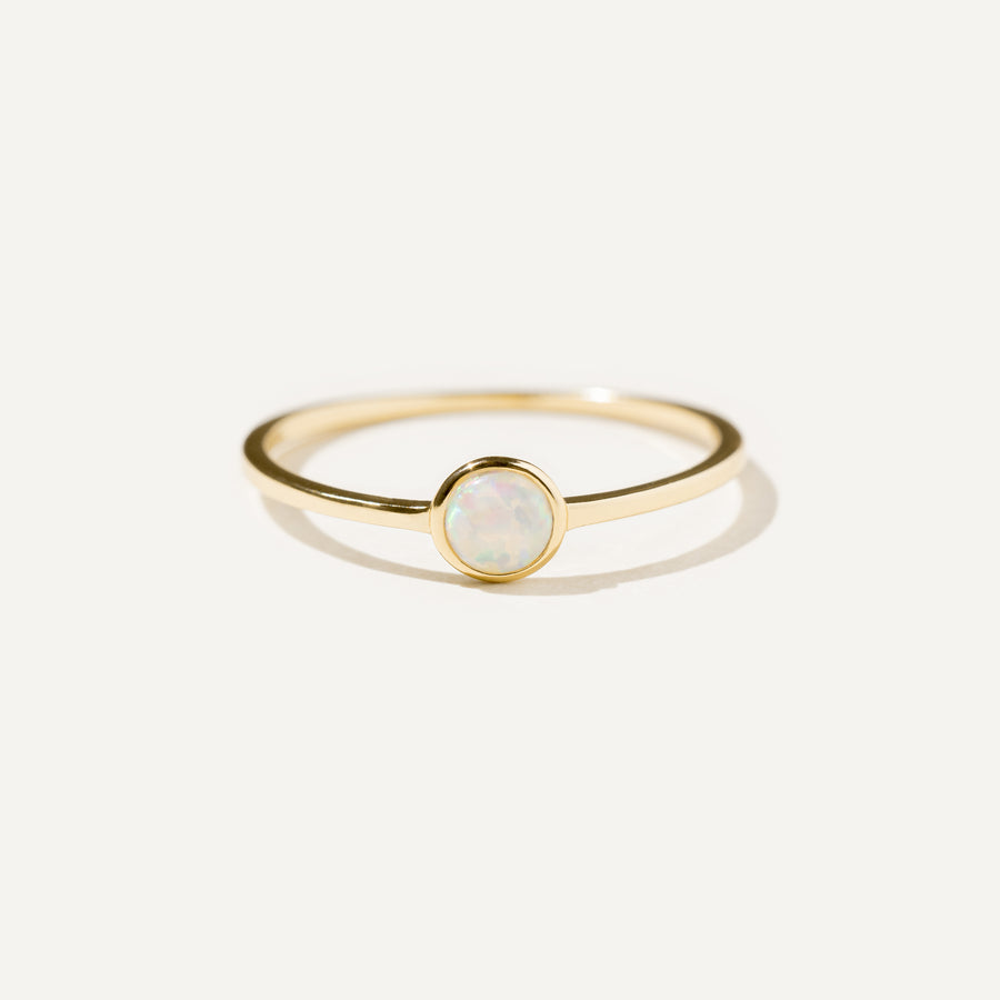 Upa opal stone ring on 14k Gold Vermeil