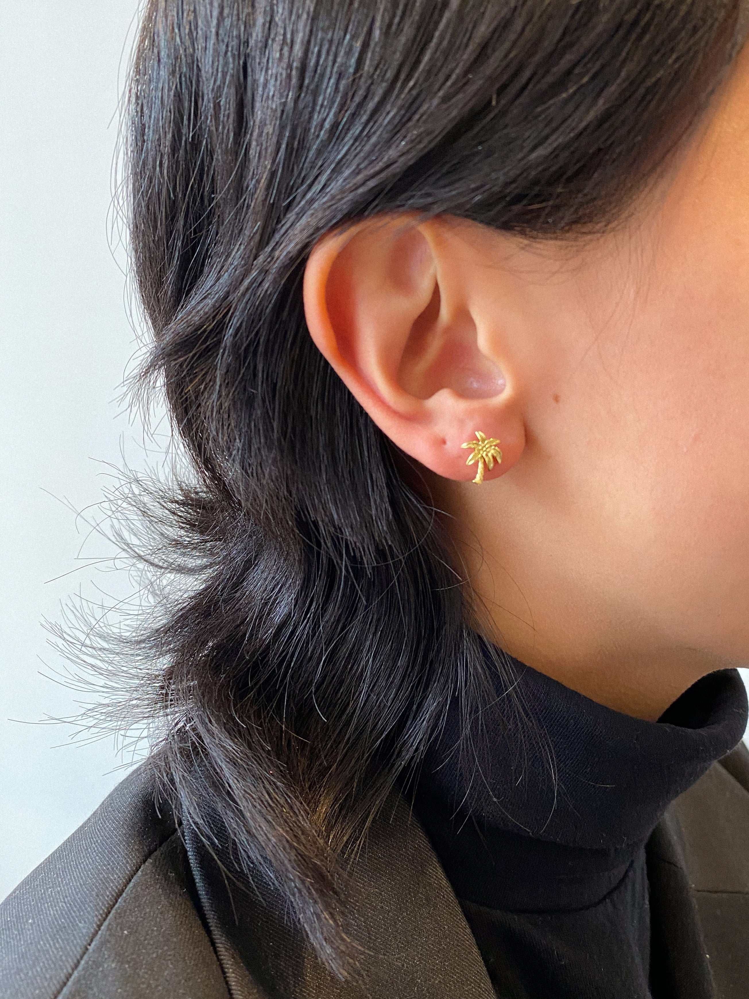 Boucles D'Oreilles En Bois De Coco 8mm - Acier Inoxydable - Fait Main - Modèles Rond Ou Étoile