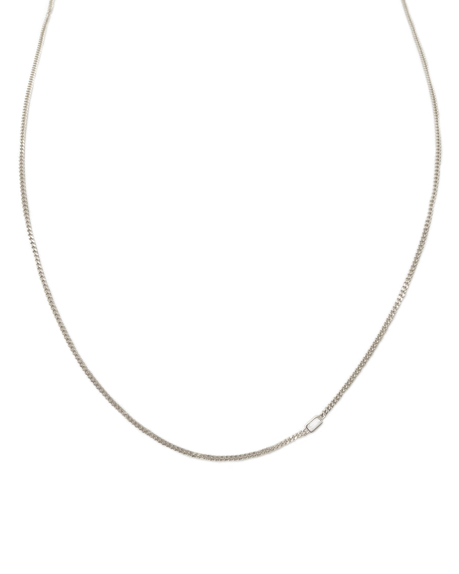 ELIA square stone necklace Silver Sterling