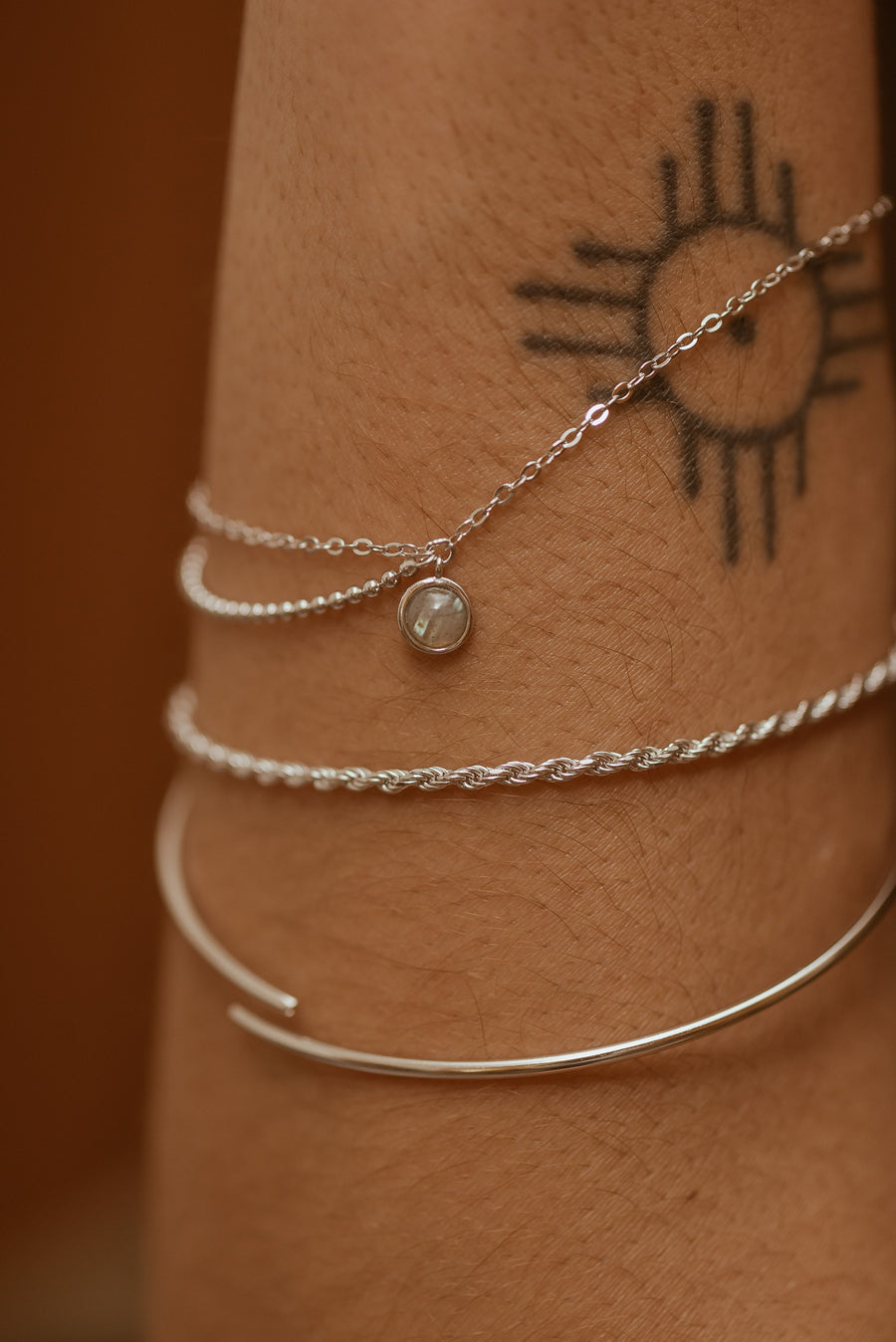 ASHA bracelet en Argent véritable