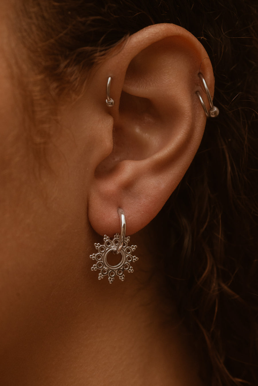 VITRI boucles d'oreilles en Argent véritable