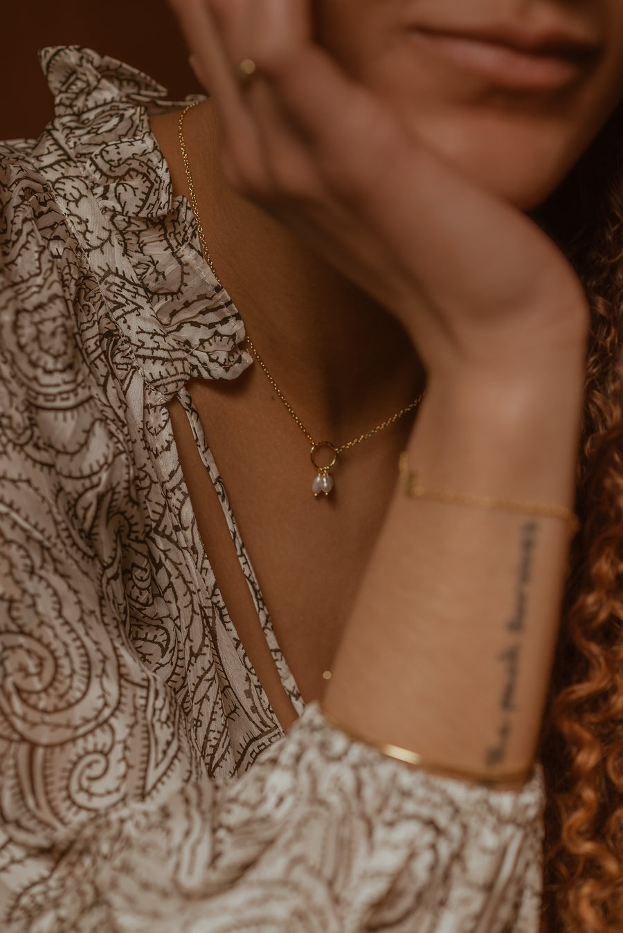 HIMSA collier en Or vermeil 14K