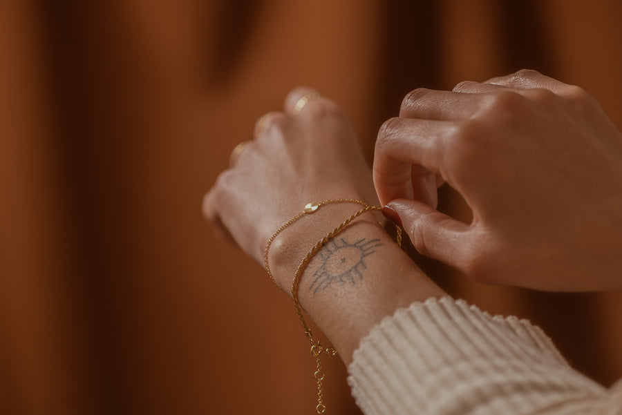 ASHA bracelet en Or vermeil 14K