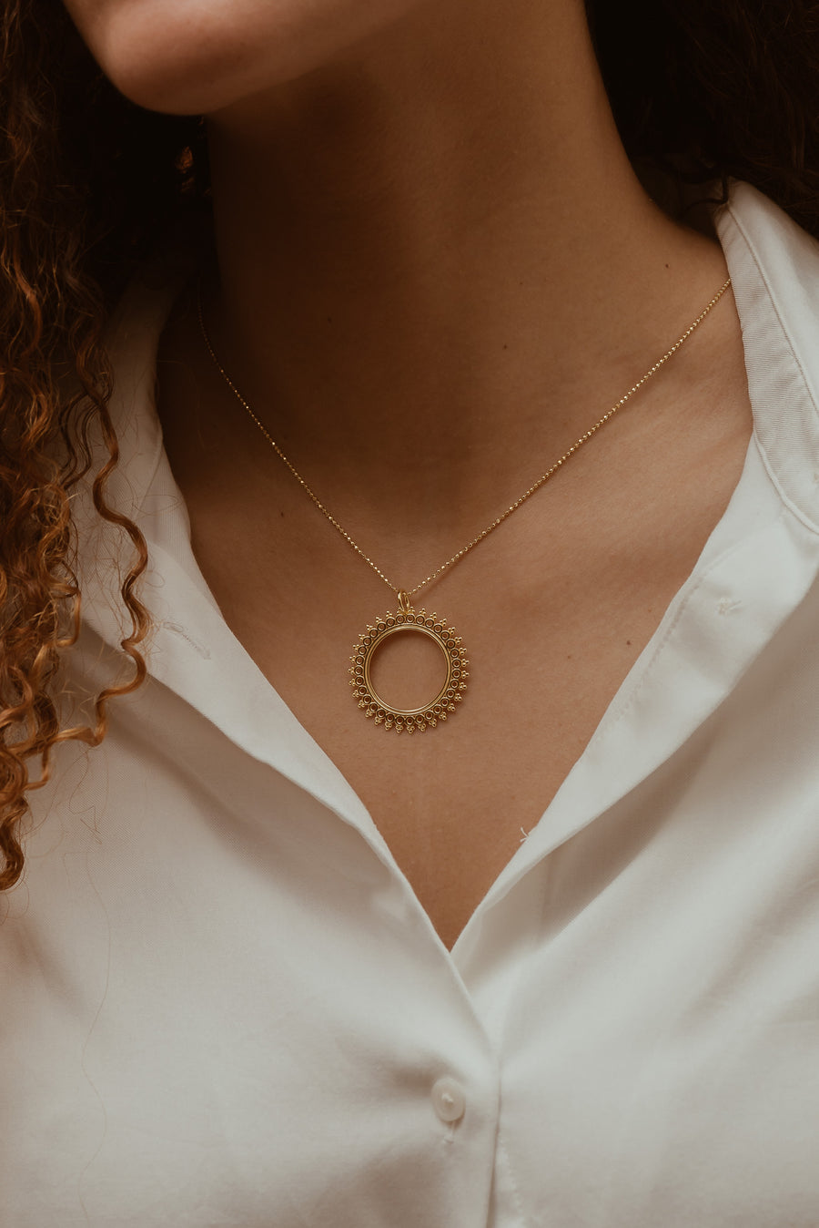 GAYA pendentif en Or vermeil 14K