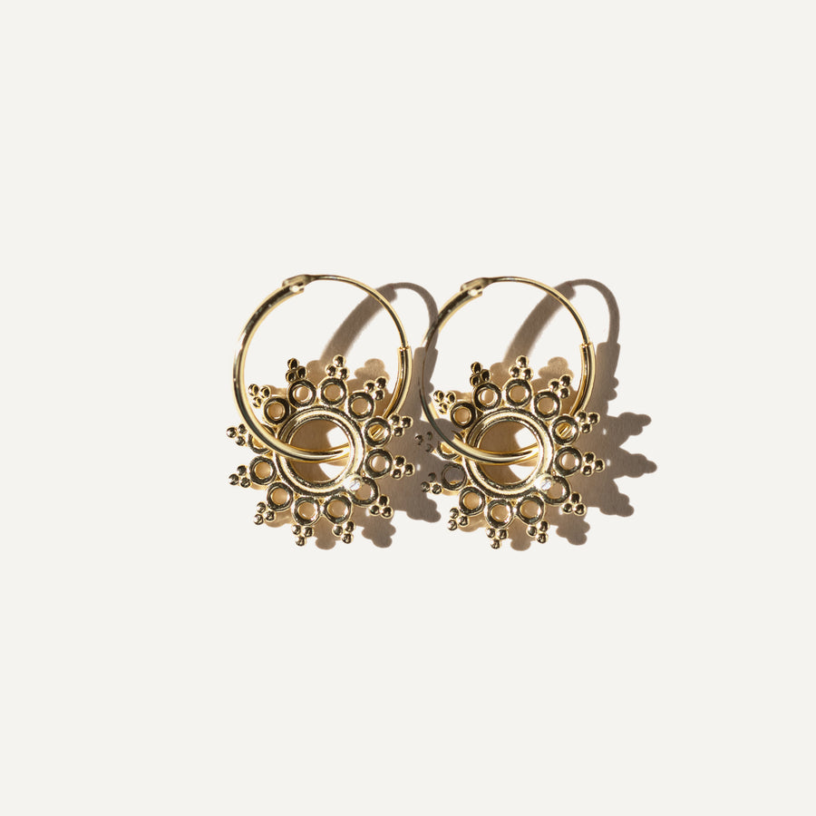 VITRI boucles d'oreilles en Or vermeil 14K