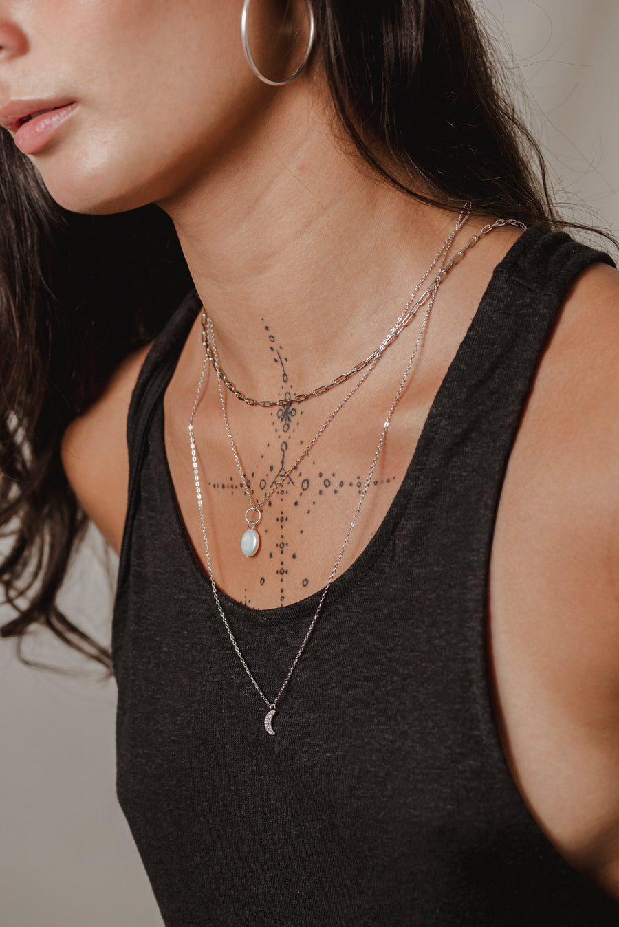SASSA collier en Argent véritable avec perle