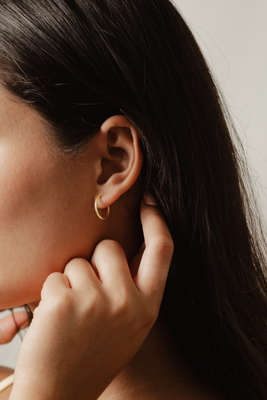 INFINITY several diameter hoops Gold Vermeil 14K