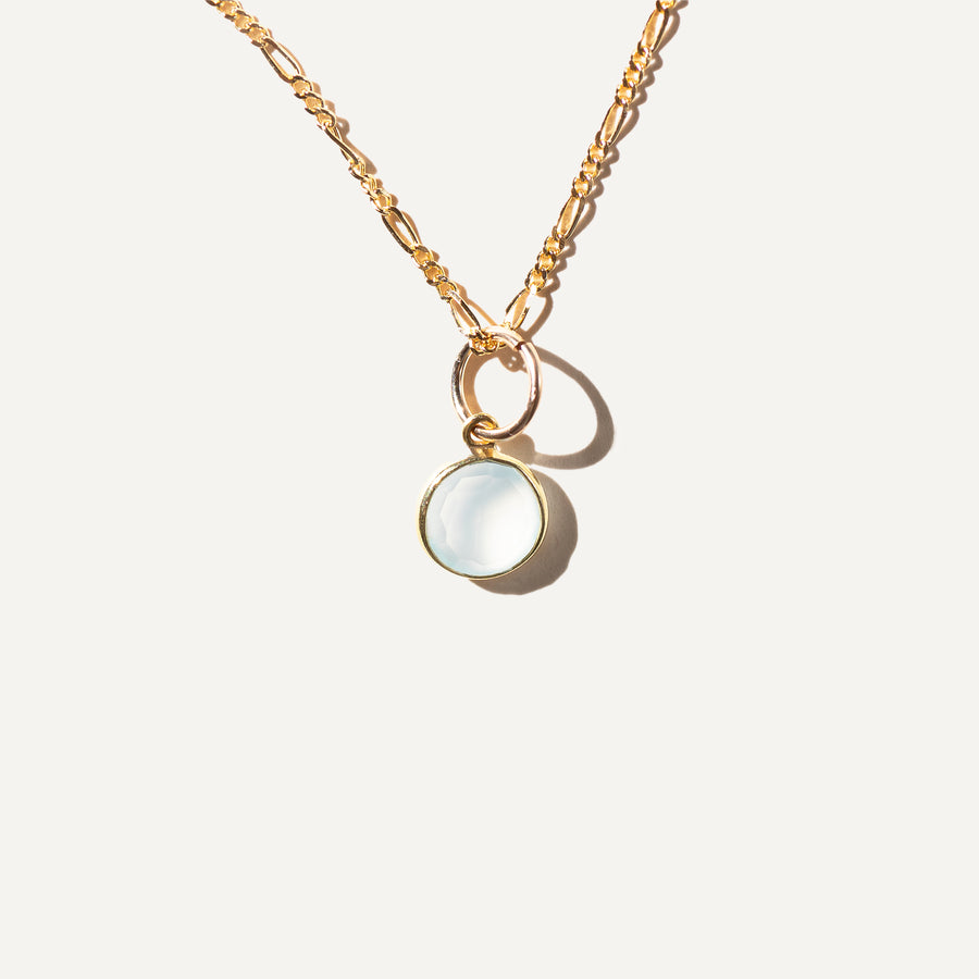 BEZEL necklace calcedonia clear