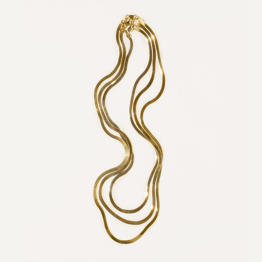 FLO herringbone chain 14K Gold Vermeil