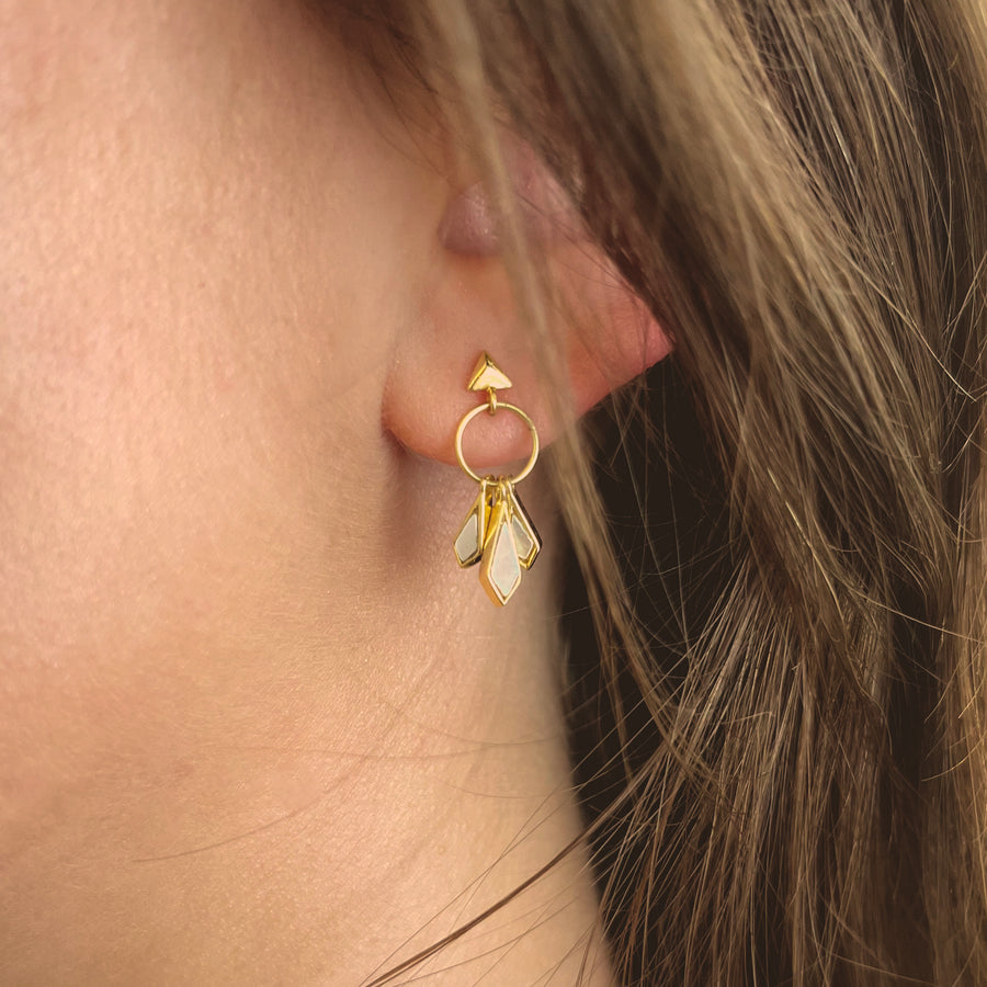 MAYURA boucles d'oreilles en Or vermeil 14K