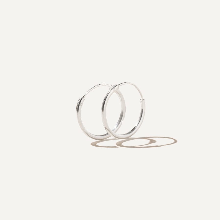INFINITY several diameter hoops Sterling Silver