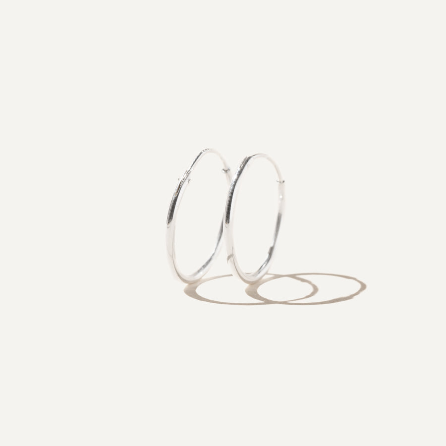 INFINITY several diameter hoops Sterling Silver