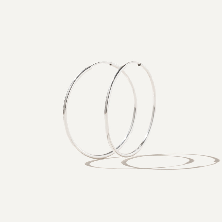 INFINITY several diameter hoops Sterling Silver