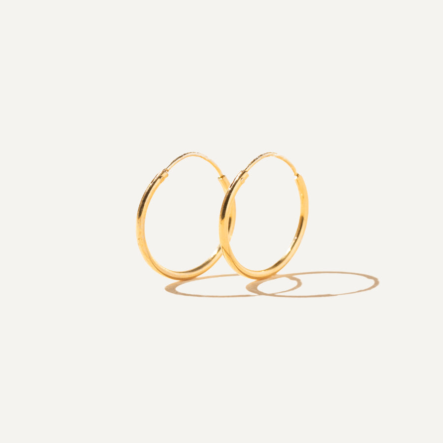 INFINITY several diameter hoops Gold Vermeil 14K
