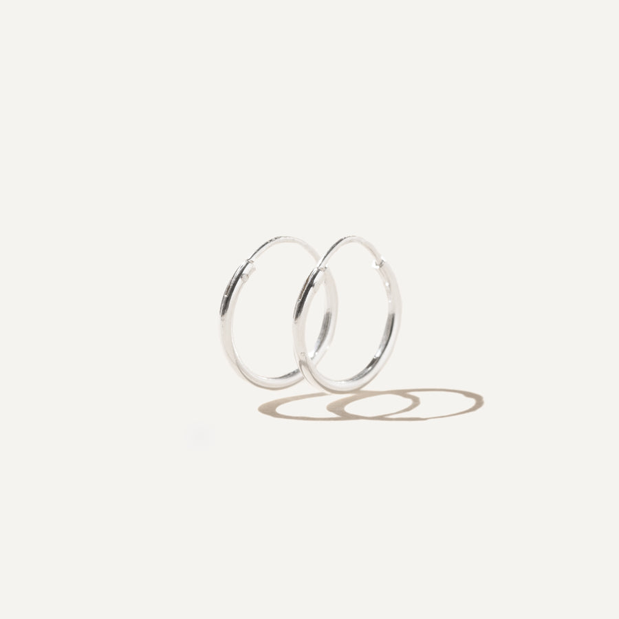 INFINITY several diameter hoops Sterling Silver