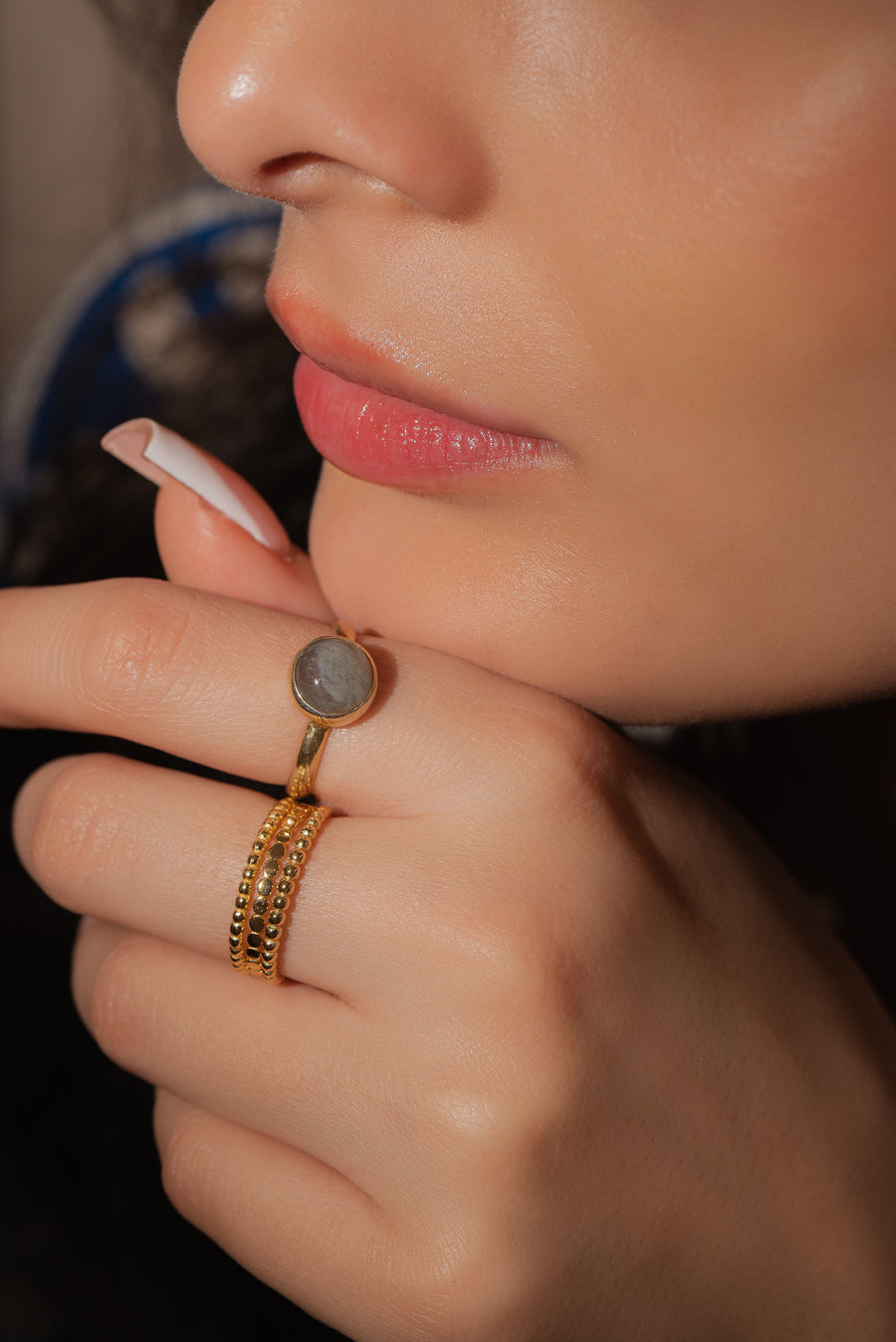 KAMA bague labradorite