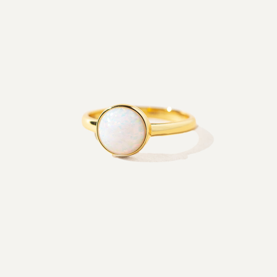 Anillo de oro vermeil de 14 quilates con ópalo KAMA
