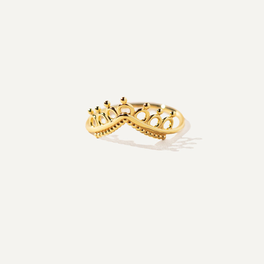 Anillo KUMARI de oro vermeil de 14 quilates
