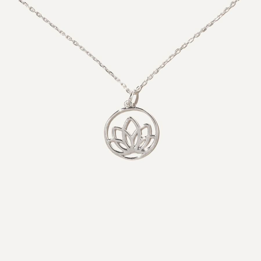 LOTUS collier en Argent véritable