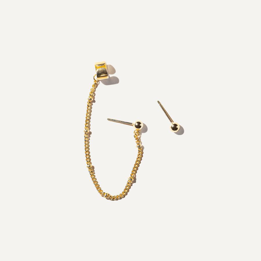 MANOU 14K Gold Vermeil Stud Earrings