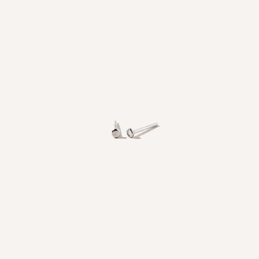 MINI stud earrings in genuine silver