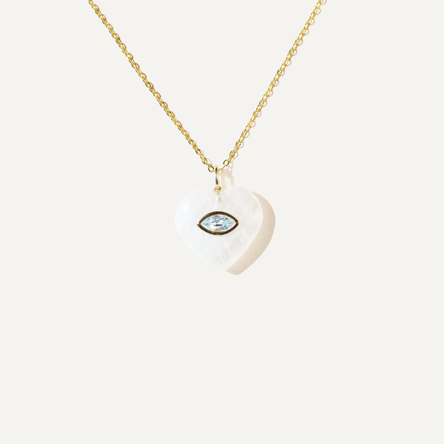 VICTORIA Moonstone and Blue Topaz - 14K Gold Vermeil Necklace
