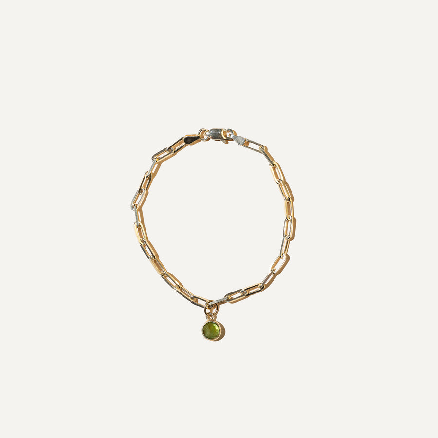 SAMATA Péridot - bracelet en Or vermeil 14K