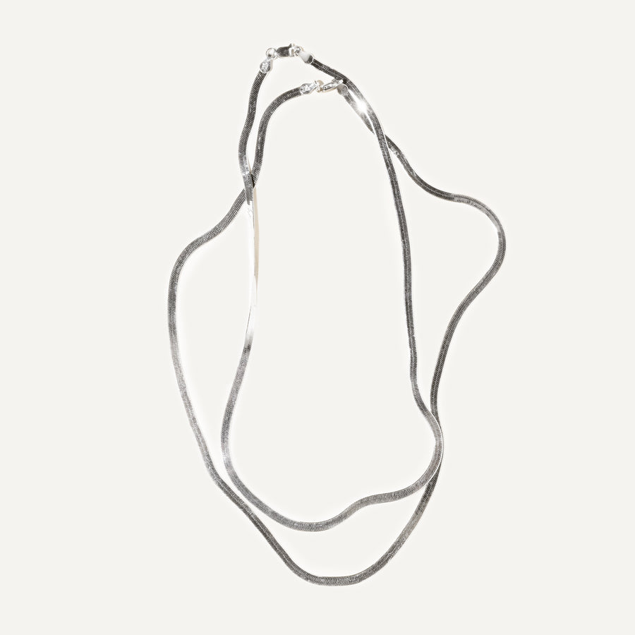 FLO herringbone chain Silver Sterling