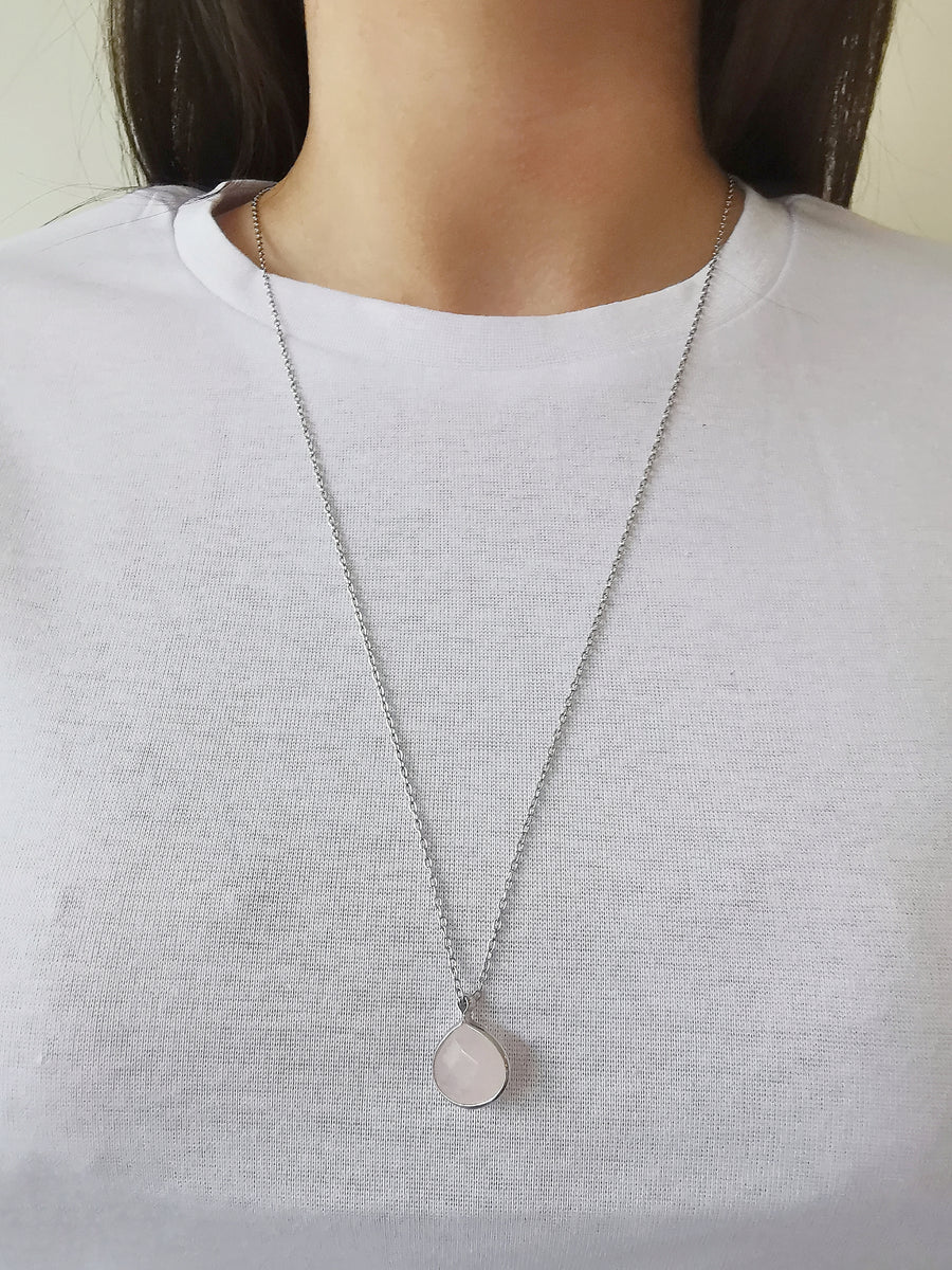 DHALIA quartz pendant necklace Sterling Silver