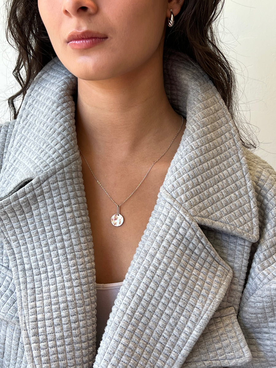 ASTRID moon pendant necklace Silver Sterling