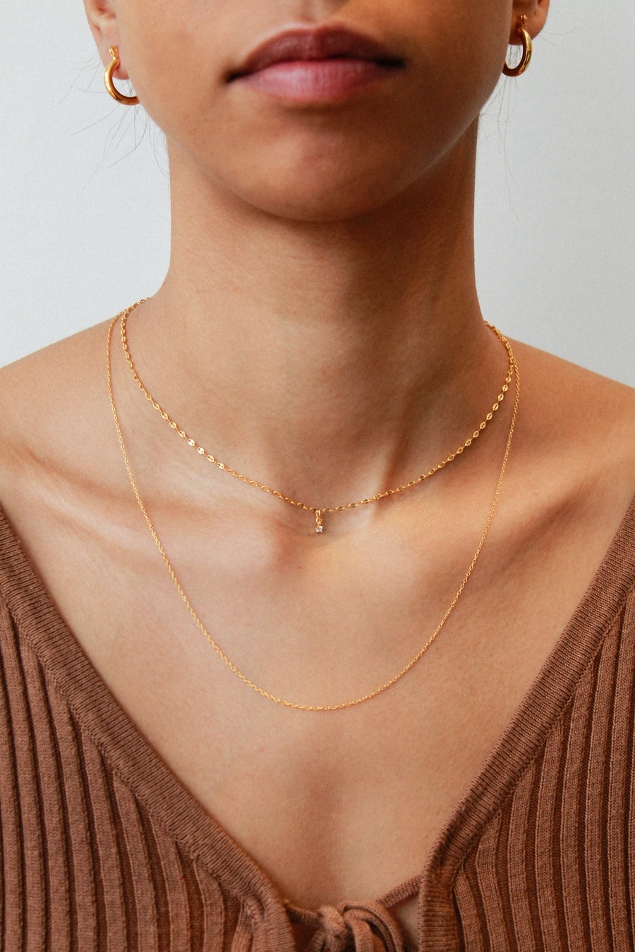 ADORE double chain necklace 14K Gold Vermeil