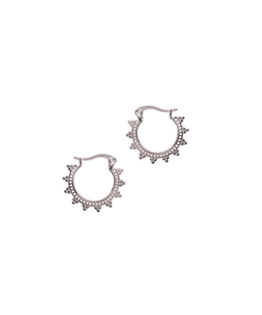 AZTEQUE hoops earrings Sterling Silver