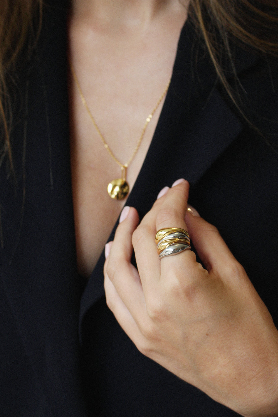 BELLADONA mix and match rings 14K Gold Vermeil and Silver Sterling