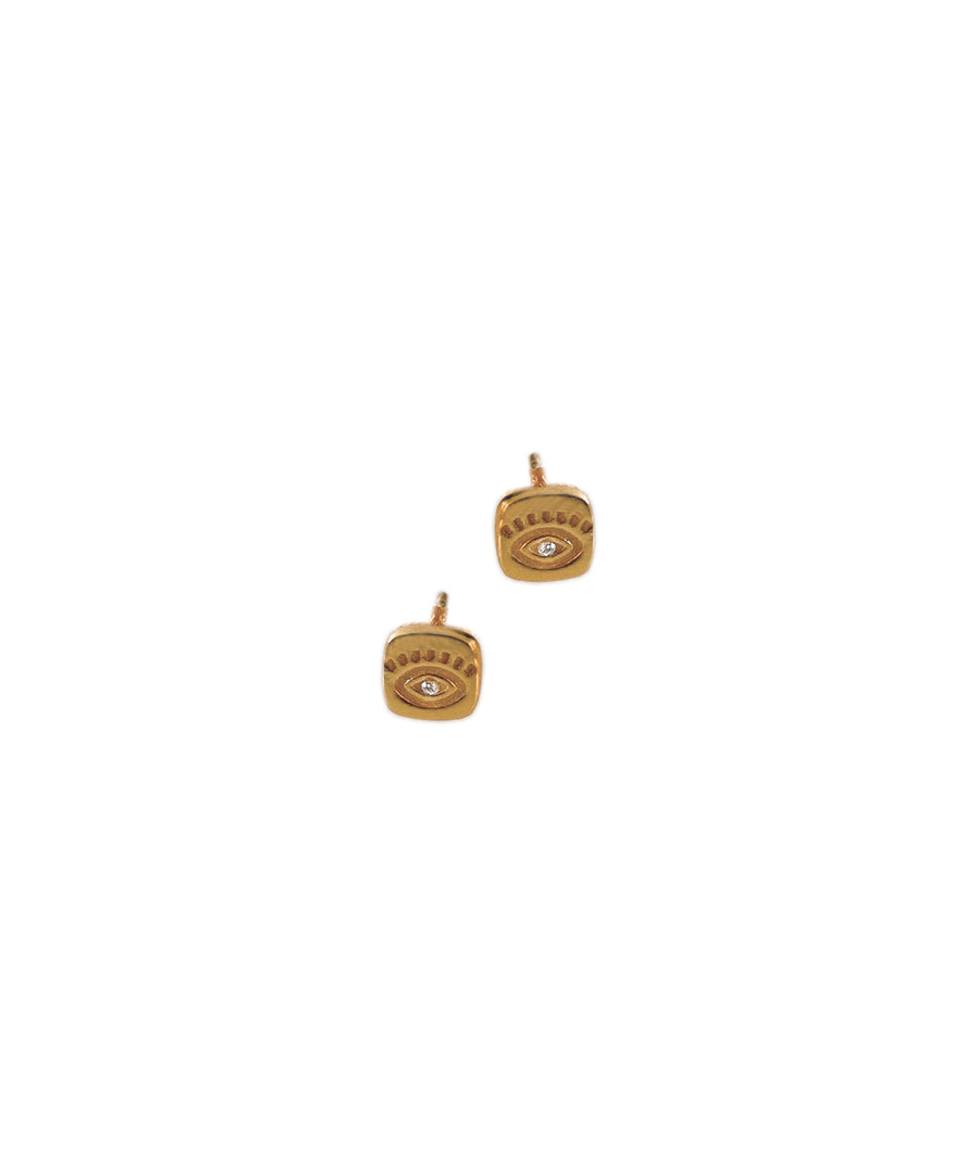 EYE earrings 14k Gold Vermeil