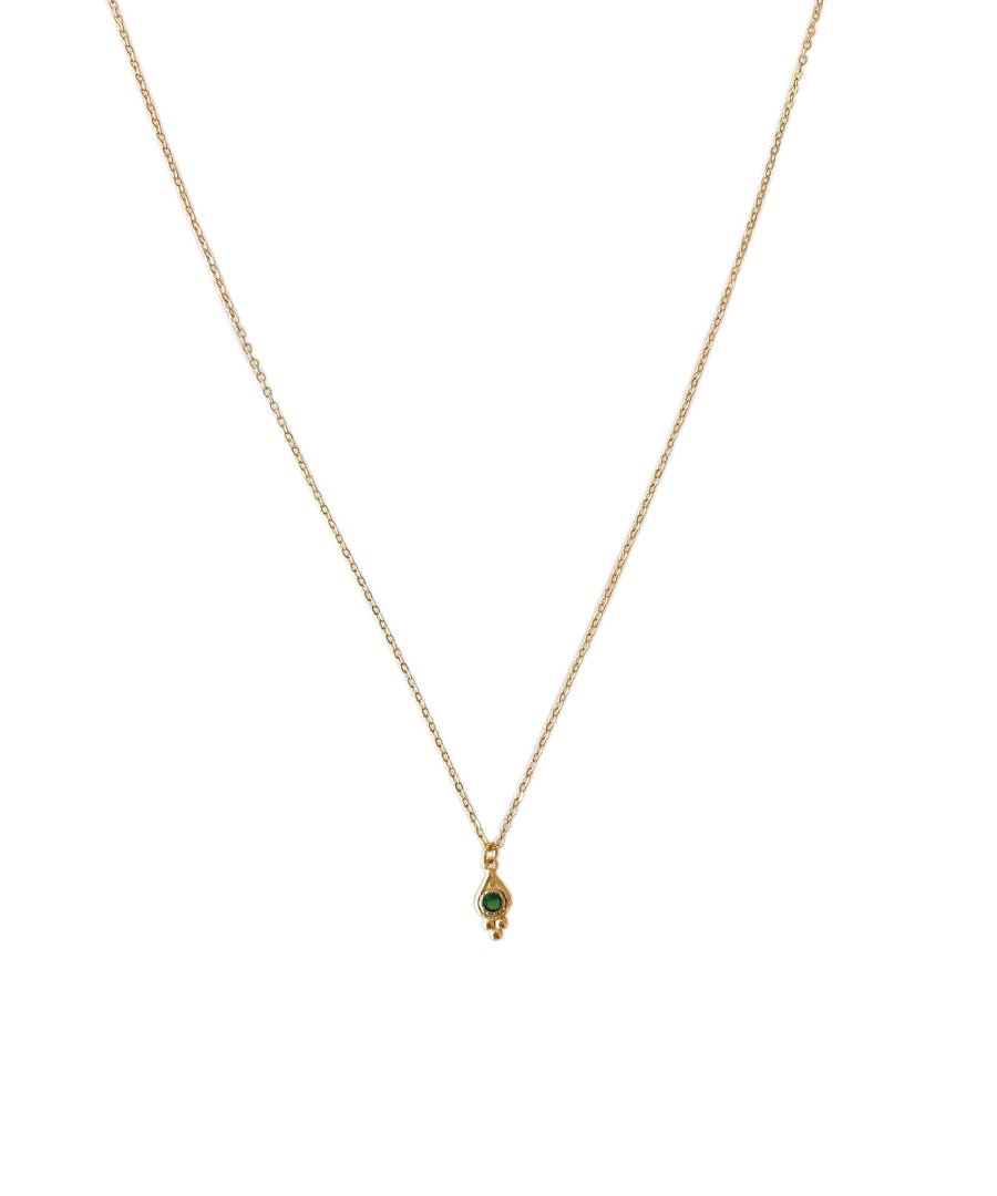VOLLUTO GREEN necklace 14k Gold Vermeil